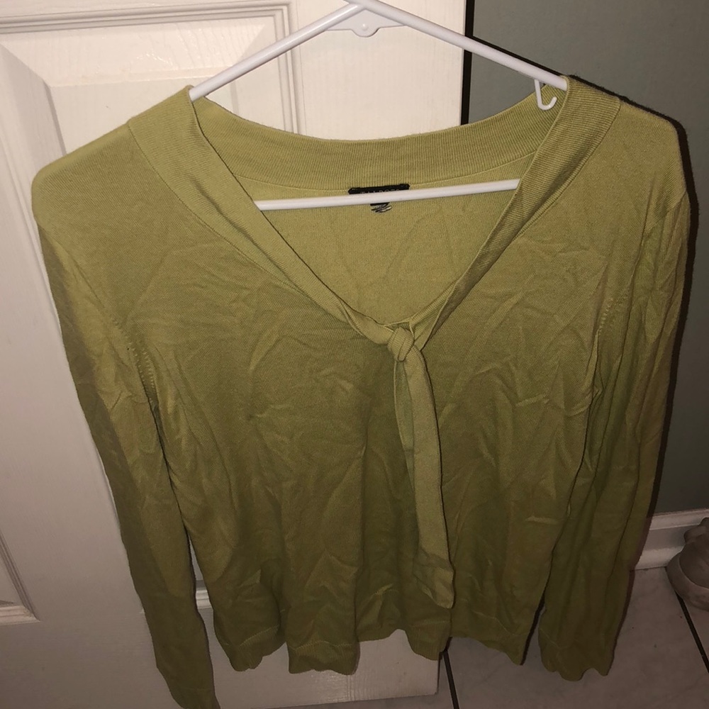 green blouse